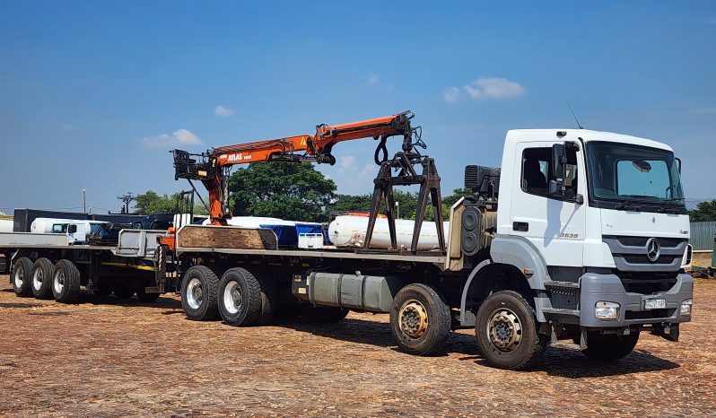 2016 Mercedes-Benz 3535 Twinsteer with Atlas 168CS Brick Crane and 2016 Afrit Drawbar Trailer