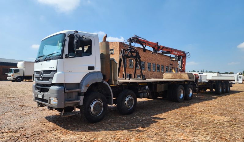 2016 Mercedes-Benz 3535 Twinsteer with Atlas 168CS Brick Crane and 2016 Afrit Drawbar Trailer