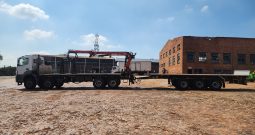 2016 Mercedes-Benz 3535 Twinsteer with Atlas 168CS Brick Crane and 2016 Afrit Drawbar Trailer