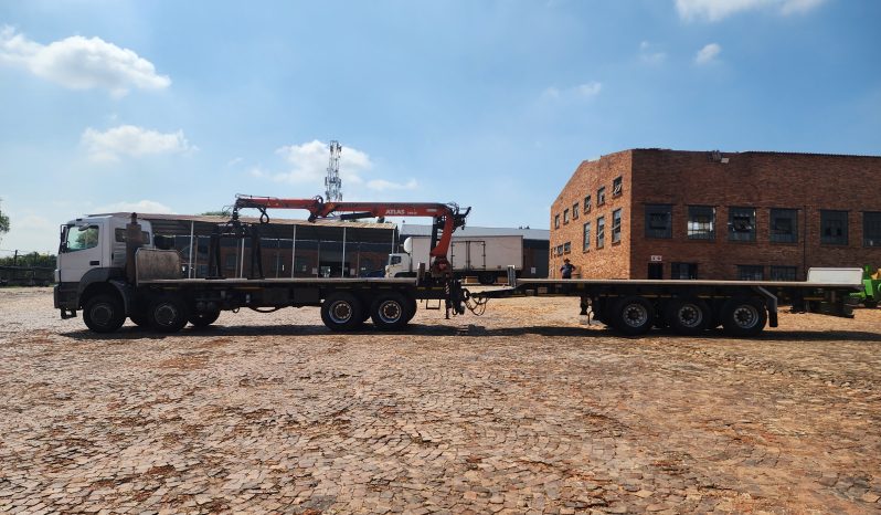 2016 Mercedes-Benz 3535 Twinsteer with Atlas 168CS Brick Crane and 2016 Afrit Drawbar Trailer