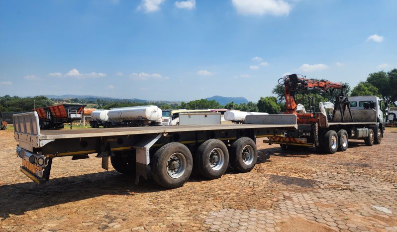 
								2016 Mercedes-Benz 3535 Twinsteer with Atlas 168CS Brick Crane and 2016 Afrit Drawbar Trailer full									
