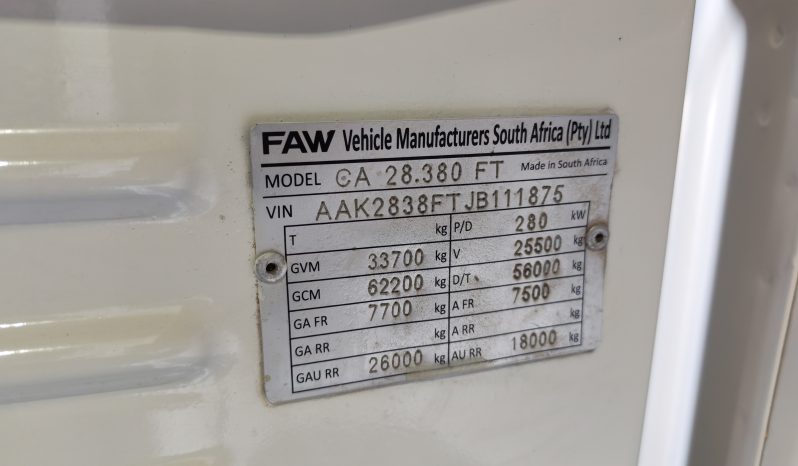 
								2019 FAW 28.380 10 CUBE TIPPER full									