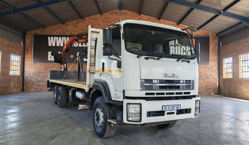 2013 ISUZU FXZ 26-360 FLAT DECK WITH PALFINGER PK 15500 BRICK CRANE