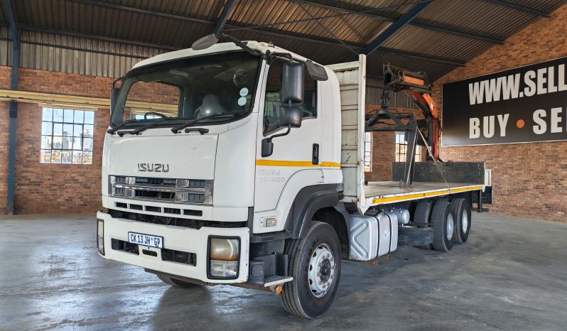 2013 ISUZU FXZ 26-360 FLAT DECK WITH PALFINGER PK 15500 BRICK CRANE