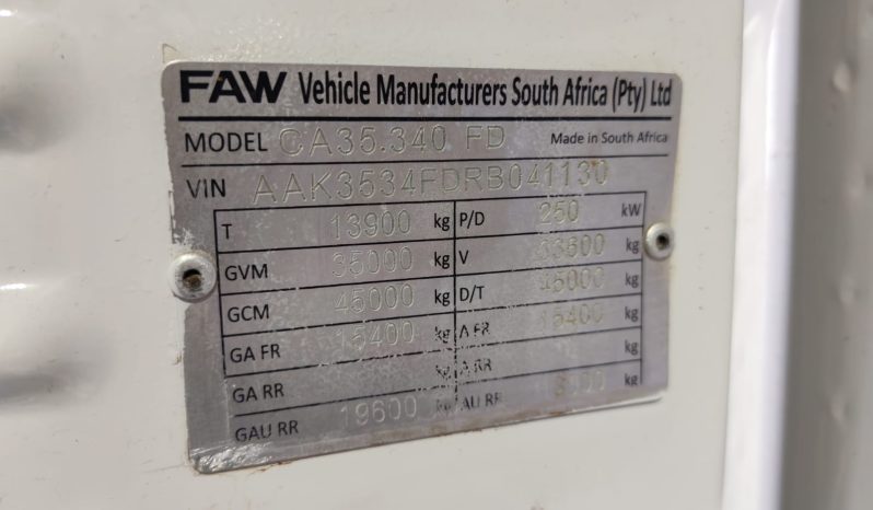 
								2024 FAW CA35.340 FD 18 CUBE TIPPER full									