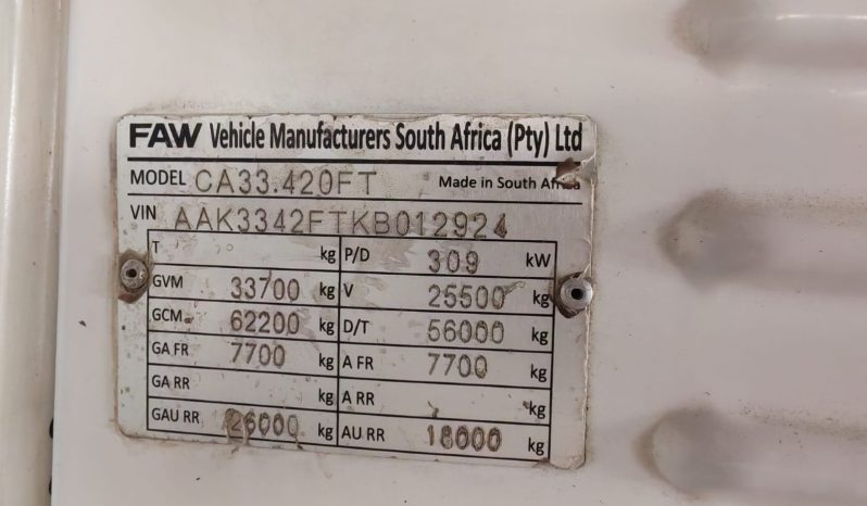 
								2019 FAW CA33.420FT ROLLBACK full									