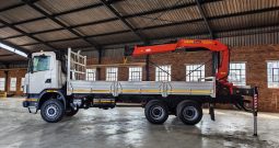 2012 SCANIA G380 6X6 DROPSIDE WITH PALFINGER PK23500 CRANE